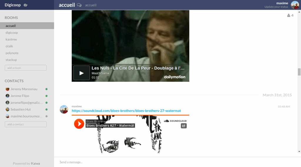 A modern and Open Source Web client for XMPP | Kaiwa